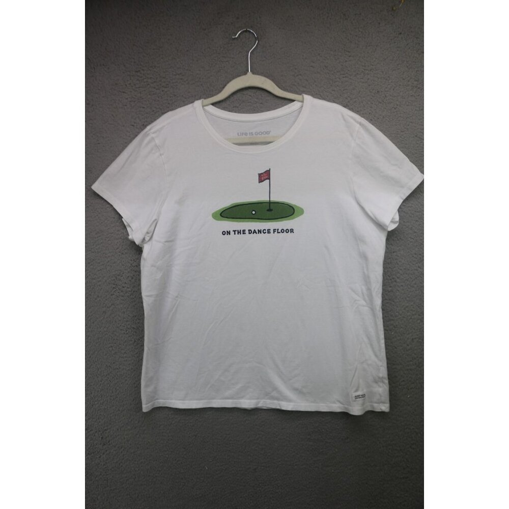 Life is Good Short Sleeve Crusher Tee-Size XL-"On the Dance Floor"-Golf